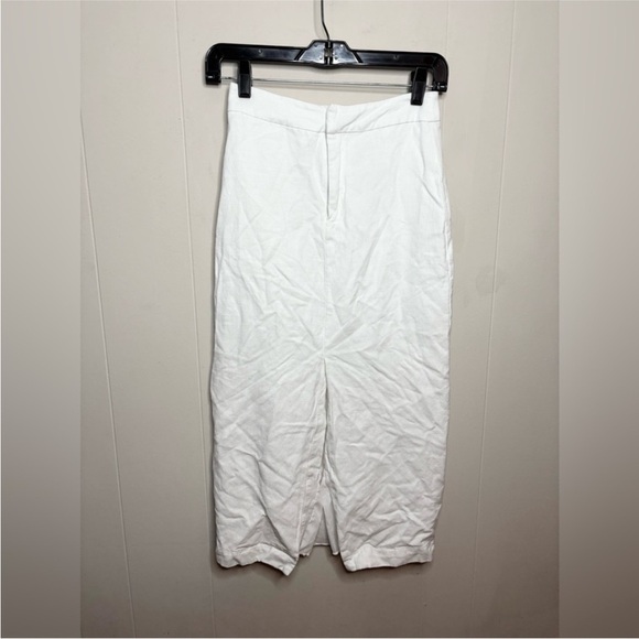 Endless Rose white Linen Blend Front-Slit Slim Midi Skirt size L - Picture 2 of 6